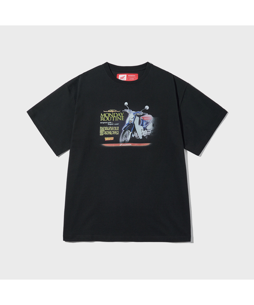 PHYPS MOTORCYCLE(フィップスモーターサイクル)の「スーパーカブ 半袖 ブラック(Tシャツ/カットソー・レディース・その他・SMALL/MEDIUM/LARGE/X-LARGE)」の1枚目の写真