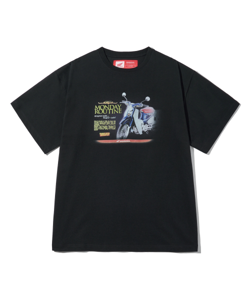 PHYPS MOTORCYCLE(フィップスモーターサイクル)の「スーパーカブ 半袖 ブラック(Tシャツ/カットソー・レディース・その他・SMALL/MEDIUM/LARGE/X-LARGE)」の2枚目の写真