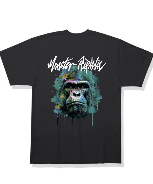 MONSTER REPUBLIC（モンスターリパブリック）の「リアルフェイス ミックスグリーン Tシャツ ブラック（Tシャツ/カットソー・レディース・その他・LARGE/MEDIUM/SMALL/X-LARGE）」の2枚目の写真