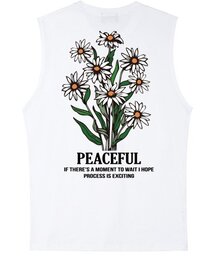 DAISY FLOWER BUNDLE GRAPHIC スリーブレス - ホワイト