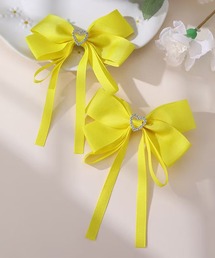 MAISON SELECT（メゾンセレクト）の「11D5-TJ ハートチャーム リボンヘアクリップ（バレッタ/ヘアクリップ）」