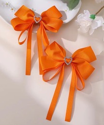 MAISON SELECT（メゾンセレクト）の「11D5-TJ ハートチャーム リボンヘアクリップ（バレッタ/ヘアクリップ）」