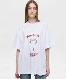 オーバーサイズパピーTシャツホワイト