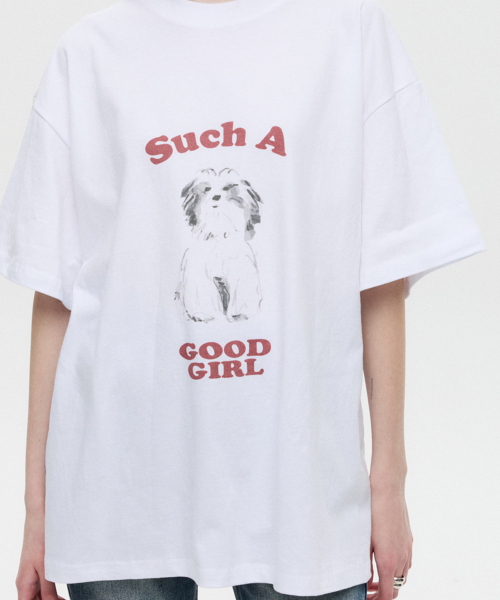 DNSR WOMEN(ディーエヌエスアールウーマン)の「オーバーサイズパピーTシャツホワイト(Tシャツ/カットソー・レディース・その他・OS)」の3枚目の写真