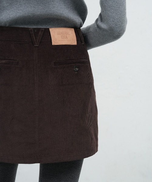 GENERAL IDEA（ジェネラルアイデア）の「【GENERAL IDEA】ヴィンテージコーデュロイミニスカート / VINTAGE CORDUROY MINI SKIRT（スカート・レディース・ダークブラウン/キャメル・S/M/L）」の5枚目の写真