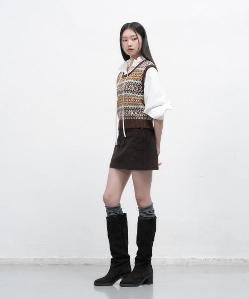 GENERAL IDEA（ジェネラルアイデア）の「【GENERAL IDEA】ヴィンテージコーデュロイミニスカート / VINTAGE CORDUROY MINI SKIRT（スカート・レディース・ダークブラウン/キャメル・S/M/L）」の7枚目の写真
