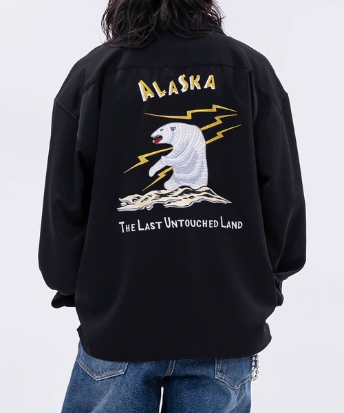 JOHN'S CLOSET(ジョンズクローゼット)の「【a】ボックスシルエット ストレッチ オープンカラースカシャツ 虎/ALASKA(シャツ/ブラウス・メンズ・ブラック系1/ホワイト系1/ホワイト系2/ブラック系2・MEDIUM/LARGE)」の4枚目の写真