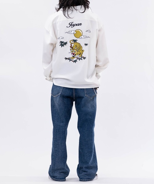 JOHN'S CLOSET(ジョンズクローゼット)の「【a】ボックスシルエット ストレッチ オープンカラースカシャツ 虎/ALASKA(シャツ/ブラウス・メンズ・ブラック系1/ホワイト系1/ホワイト系2/ブラック系2・MEDIUM/LARGE)」の10枚目の写真