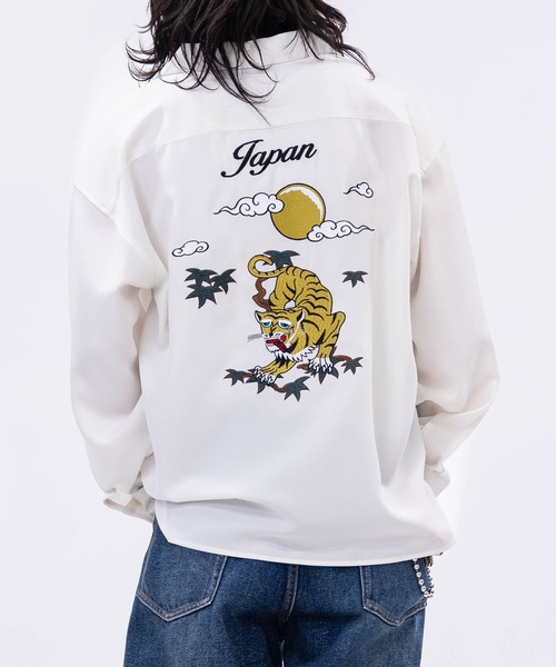 JOHN'S CLOSET(ジョンズクローゼット)の「【a】ボックスシルエット ストレッチ オープンカラースカシャツ 虎/ALASKA(シャツ/ブラウス・メンズ・ブラック系1/ホワイト系1/ホワイト系2/ブラック系2・MEDIUM/LARGE)」の7枚目の写真