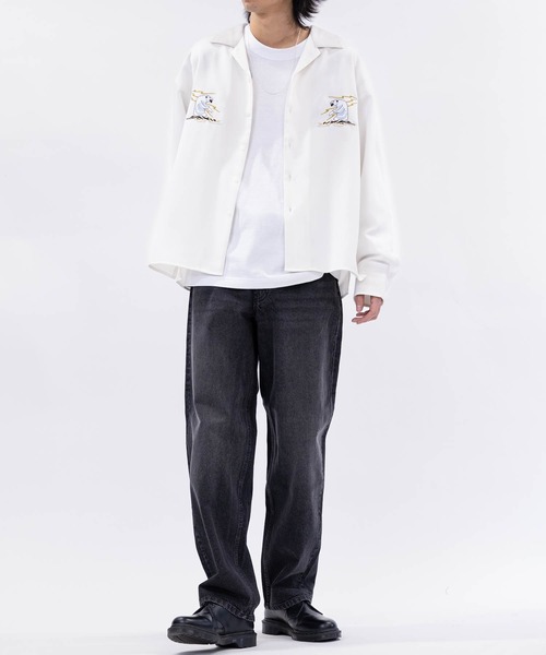 JOHN'S CLOSET(ジョンズクローゼット)の「【a】ボックスシルエット ストレッチ オープンカラースカシャツ 虎/ALASKA(シャツ/ブラウス・メンズ・ブラック系1/ホワイト系1/ホワイト系2/ブラック系2・MEDIUM/LARGE)」の14枚目の写真