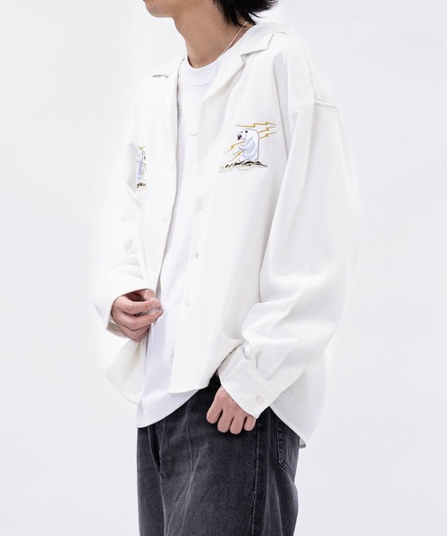 JOHN'S CLOSET(ジョンズクローゼット)の「【a】ボックスシルエット ストレッチ オープンカラースカシャツ 虎/ALASKA(シャツ/ブラウス・メンズ・ブラック系1/ホワイト系1/ホワイト系2/ブラック系2・MEDIUM/LARGE)」の12枚目の写真