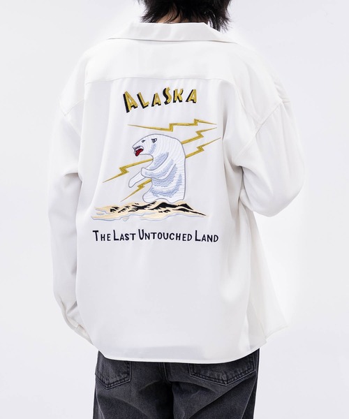 JOHN'S CLOSET(ジョンズクローゼット)の「【a】ボックスシルエット ストレッチ オープンカラースカシャツ 虎/ALASKA(シャツ/ブラウス・メンズ・ブラック系1/ホワイト系1/ホワイト系2/ブラック系2・MEDIUM/LARGE)」の13枚目の写真