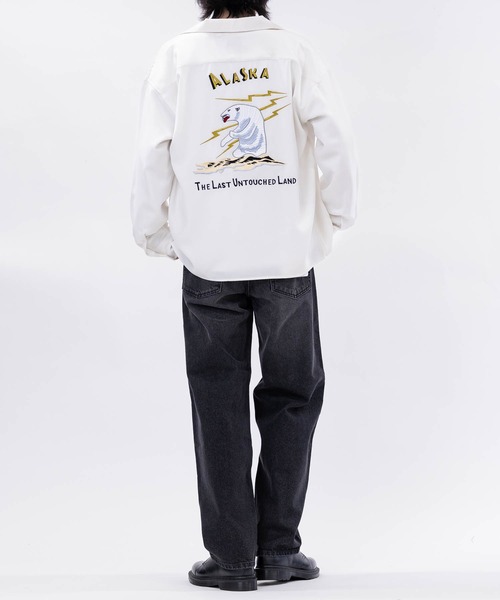 JOHN'S CLOSET(ジョンズクローゼット)の「【a】ボックスシルエット ストレッチ オープンカラースカシャツ 虎/ALASKA(シャツ/ブラウス・メンズ・ブラック系1/ホワイト系1/ホワイト系2/ブラック系2・MEDIUM/LARGE)」の16枚目の写真