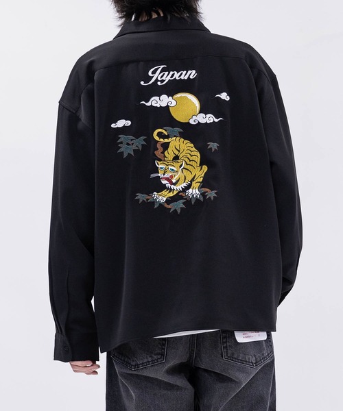 JOHN'S CLOSET(ジョンズクローゼット)の「【a】ボックスシルエット ストレッチ オープンカラースカシャツ 虎/ALASKA(シャツ/ブラウス・メンズ・ブラック系1/ホワイト系1/ホワイト系2/ブラック系2・MEDIUM/LARGE)」の19枚目の写真