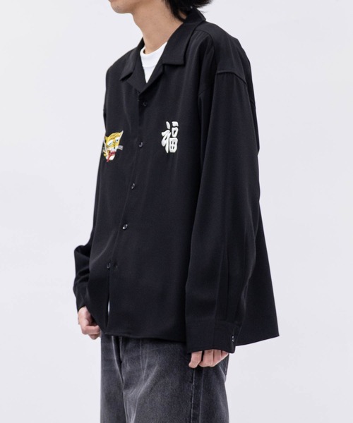 JOHN'S CLOSET(ジョンズクローゼット)の「【a】ボックスシルエット ストレッチ オープンカラースカシャツ 虎/ALASKA(シャツ/ブラウス・メンズ・ブラック系1/ホワイト系1/ホワイト系2/ブラック系2・MEDIUM/LARGE)」の18枚目の写真