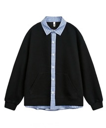 link lot（リンクロット）の「【26春夏新作アイテム】フェイクレイヤードギンガムチェックシャツスウェットカーディガン（カーディガン/ボレロ）」