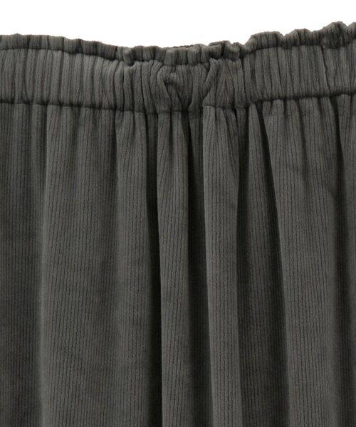 Green　Parks（グリーンパークス）の「ぽかぽか裏起毛ベロアIラインスカート（スカート・レディース・アイボリー/イエロー/ブラック/チャコールグレー・FREE）」の16枚目の写真