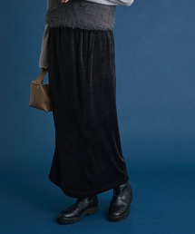 Green　Parks | ぽかぽか裏起毛ベロアIラインスカート(スカート)