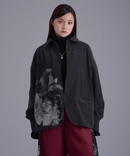 Ellno Loset(エルノロゼット)の「フラワープリントコーデュロイシャツ(シャツ/ブラウス・メンズ・グレー系/チャコール・MEDIUM/SMALL/LARGE)」の20枚目の写真