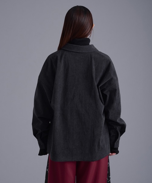Ellno Loset(エルノロゼット)の「フラワープリントコーデュロイシャツ(シャツ/ブラウス・メンズ・グレー系/チャコール・MEDIUM/SMALL/LARGE)」の22枚目の写真