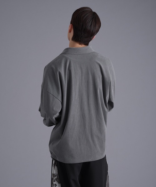 Ellno Loset(エルノロゼット)の「フラワープリントコーデュロイシャツ(シャツ/ブラウス・メンズ・グレー系/チャコール・MEDIUM/SMALL/LARGE)」の5枚目の写真