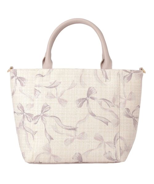 ツイードリボンプリント2WayバッグM（ハンドバッグ）｜Maison de FLEUR