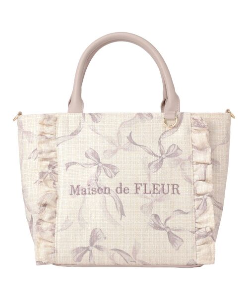 メゾン ド フルール（Maison de FLEUR）/ツイードリボンプリント2WayバッグM ツイードリボンプリント2WayバッグM（ハンドバッグ）｜Maison de FLEUR