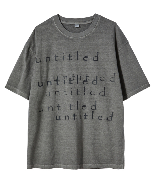UNTITLED SEOUL(アンタイトル ソウル)の「アンタイトル レイヤーロゴピグメントウォッシュ半袖グレー(Tシャツ/カットソー・メンズ・その他・LARGE/X-LARGE)」の1枚目の写真
