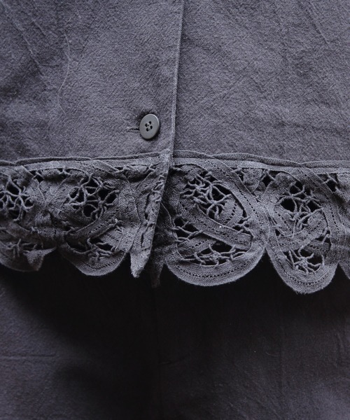 THE SHINZONE（ザ　シンゾーン）の「THE SHINZONE/シンゾーン　バテンレースジレ　BATTENBERG LACE GILET　26MMSBL03（ベスト・レディース・ブラウン/ブラック・36）」の9枚目の写真