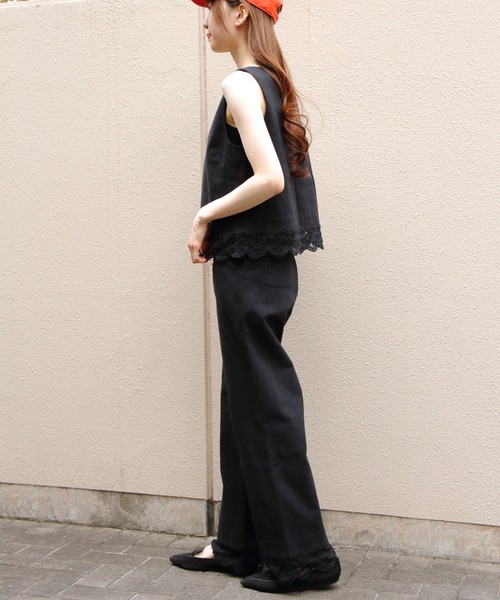 THE SHINZONE（ザ　シンゾーン）の「THE SHINZONE/シンゾーン　バテンレースジレ　BATTENBERG LACE GILET　26MMSBL03（ベスト・レディース・ブラウン/ブラック・36）」の15枚目の写真