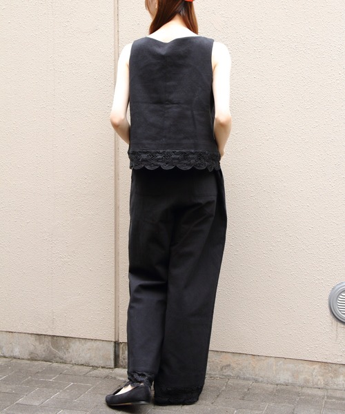 THE SHINZONE（ザ　シンゾーン）の「THE SHINZONE/シンゾーン　バテンレースジレ　BATTENBERG LACE GILET　26MMSBL03（ベスト・レディース・ブラウン/ブラック・36）」の16枚目の写真