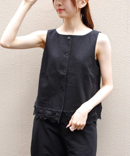 THE SHINZONE/シンゾーン バテンレースジレ BATTENBERG LACE GILET