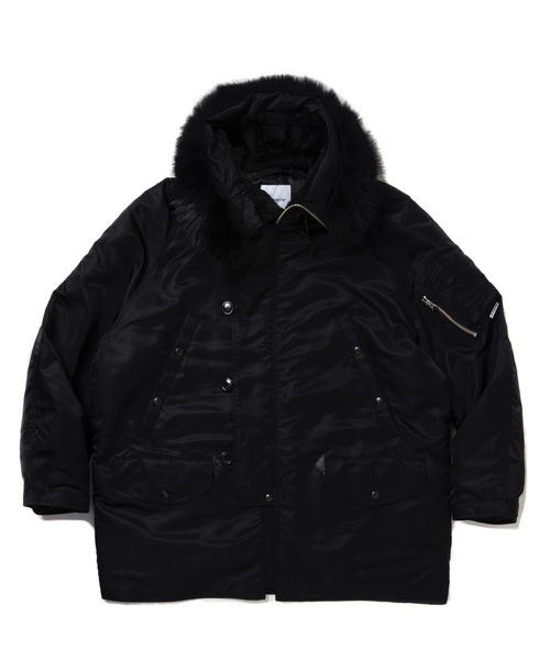 COOTIE PRODUCTIONS(クーティープロダクションズ)の「Error Fit Type N-3B Flight Jacket(ミリタリージャケット・メンズ・ブラック系その他/ブラック×ブラック・SMALL/LARGE/MEDIUM)」の2枚目の写真