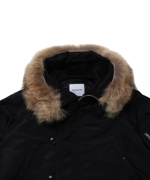 COOTIE PRODUCTIONS(クーティープロダクションズ)の「Error Fit Type N-3B Flight Jacket(ミリタリージャケット・メンズ・ブラック系その他/ブラック×ブラック・SMALL/LARGE/MEDIUM)」の6枚目の写真