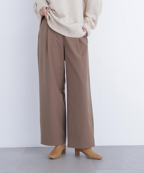 N.（N. Natural Beauty Basic）（エヌエヌナチュラルビューティーベーシック）の「ワイドツイルパンツ（スラックス・レディース・ベージュ/オフホワイト/ラベンダー・P/S/MEDIUM）」の15枚目の写真