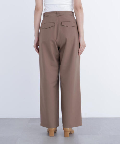 N.（N. Natural Beauty Basic）（エヌエヌナチュラルビューティーベーシック）の「ワイドツイルパンツ（スラックス・レディース・ベージュ/オフホワイト/ラベンダー・P/S/MEDIUM）」の10枚目の写真