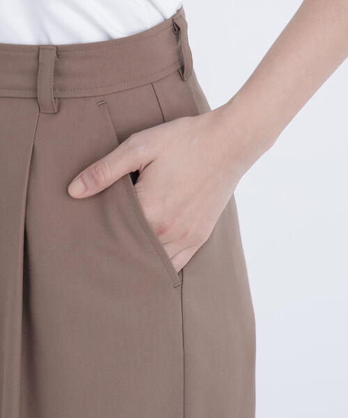 N.（N. Natural Beauty Basic）（エヌエヌナチュラルビューティーベーシック）の「ワイドツイルパンツ（スラックス・レディース・ベージュ/オフホワイト/ラベンダー・P/S/MEDIUM）」の8枚目の写真