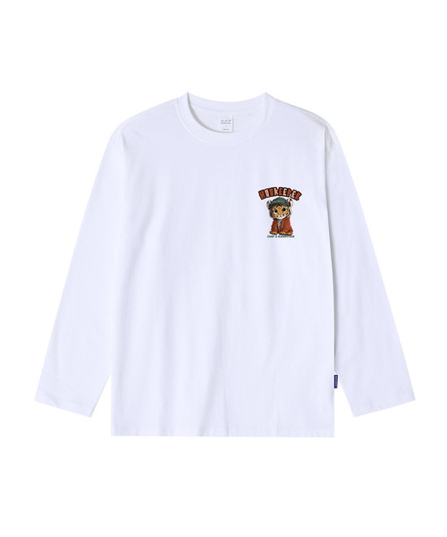OHP(ワンハンドレッドパーセント)の「OHPxRAWFITTER フックキーパーno.3 ベーシック長袖TシャツP(Tシャツ/カットソー・メンズ・ホワイト/ブラック・L/2XL/XL/M)」の1枚目の写真