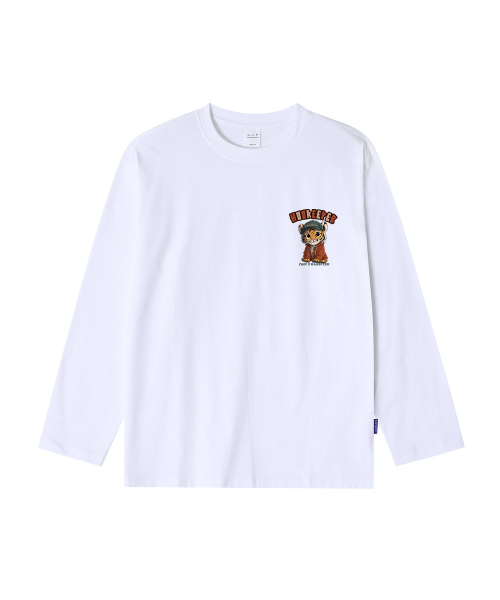 OHP(ワンハンドレッドパーセント)の「OHPxRAWFITTER フックキーパーno.3 ベーシック長袖TシャツP(Tシャツ/カットソー・メンズ・ホワイト/ブラック・L/2XL/XL/M)」の6枚目の写真