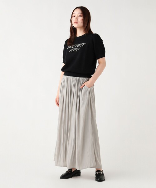 BEAMS HEART(ビームスハート)の「サテン フレア パンツ(その他パンツ・レディース・ブラック系その他2/チャコールグレー/グリーン系その他4・FREE)」の5枚目の写真