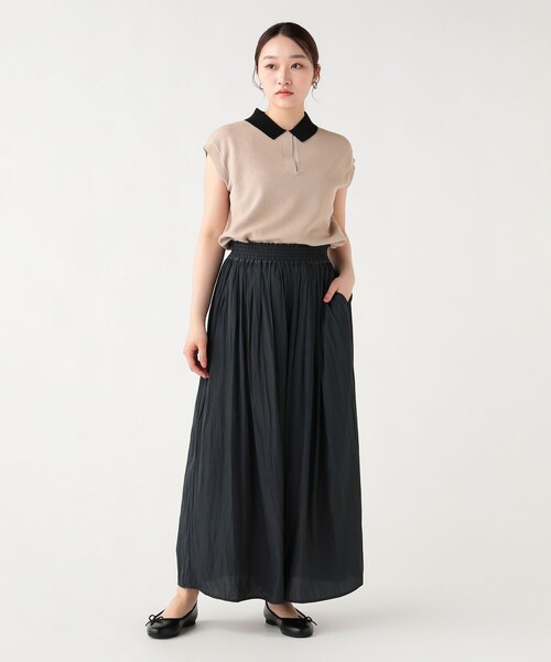 BEAMS HEART(ビームスハート)の「サテン フレア パンツ(その他パンツ・レディース・ブラック系その他2/チャコールグレー/グリーン系その他4・FREE)」の8枚目の写真