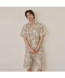 LUNALUZ STUDIO（ルナルス）の「Men's Avenue Cotton Short Sleeve Collar Two Piece Pajamas（ルームウェア/パジャマ）」