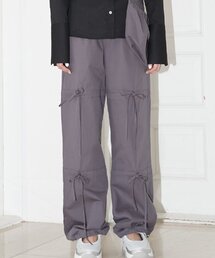 RIBBON STRING PANTS .WITH BAG (CHARCOAL)