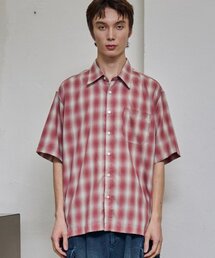 ELNIDO HALF SLEEVE SHIRT (PINK OMBRE CHECK)