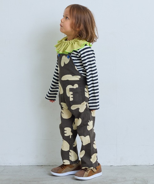 MARKEY'S（マーキーズ）の「ソウガラミニウラケサロペット（サロペット/オーバーオール・キッズ・ブラック系その他/オレンジ系その他/ブルー系その他・90/100/110/120/130/140/150）」の10枚目の写真