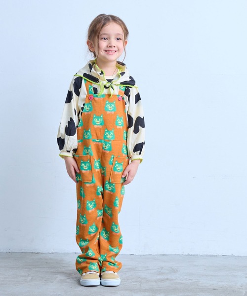 MARKEY'S（マーキーズ）の「ソウガラミニウラケサロペット（サロペット/オーバーオール・キッズ・ブラック系その他/オレンジ系その他/ブルー系その他・90/100/110/120/130/140/150）」の5枚目の写真