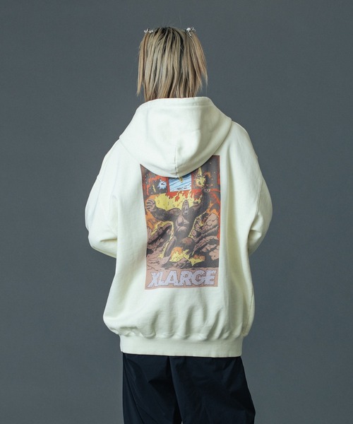 XLARGE(エクストララージ)の「XLARGE COMIC TWO HOODED SWEATSHIRT(パーカー・メンズ・オフホワイト/ネイビー/ブラック・L/M/S/XL)」の16枚目の写真