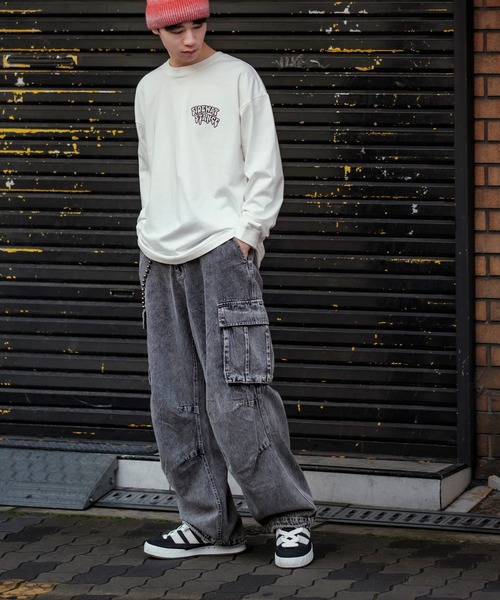 En serio TOKYO(エンソリオトーキョー)の「【SIDEWAYSTANCE】長袖ゴーストバスターズプリントTシャツ(Tシャツ/カットソー・メンズ・パープル/ブラック系その他2/ブルー系その他2/グレー系その他/ホワイト系その他2/イエロー系その他2・MEDIUM/X-LARGE/LARGE/SMALL)」の8枚目の写真
