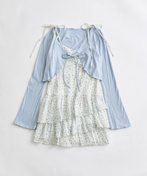OLIVE des OLIVE フリルキャミワンピースとボレロセット WEB限定】フリルキャミボレロセット（ワンピース）｜OLIVE des OLIVE