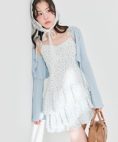 OLIVE des OLIVE（オリーブデオリーブ）の「【WEB限定】フリルキャミボレロセット（ワンピース・レディース・ブラック/サックスブルー/アイボリー・FREE）」の13枚目の写真